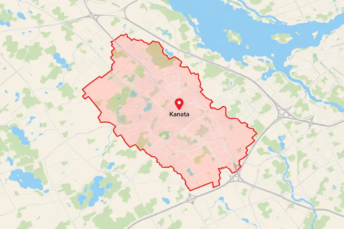 Map of the Kanata area of Ottawa