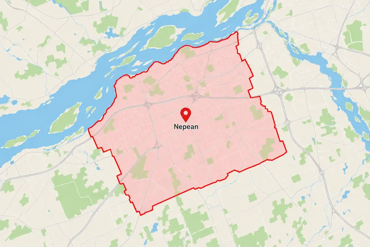 Map of the Nepean area of Ottawa